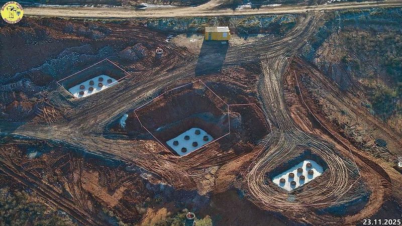 Staveniště dálnice D6 úseku Petrohrad - Lubenec. Foto: Jan Banán Svoboda