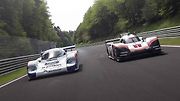 Porsche 956 a 919 Hybrid Evo.