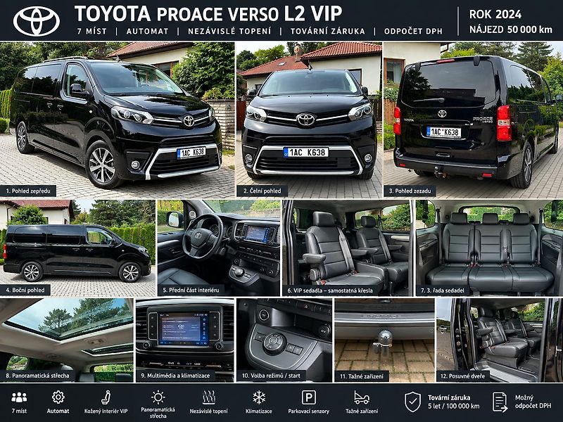 Toyota ProAce Verso (2024) 1.Majitel,VIP,2024,záruka - fotografie inzerátu