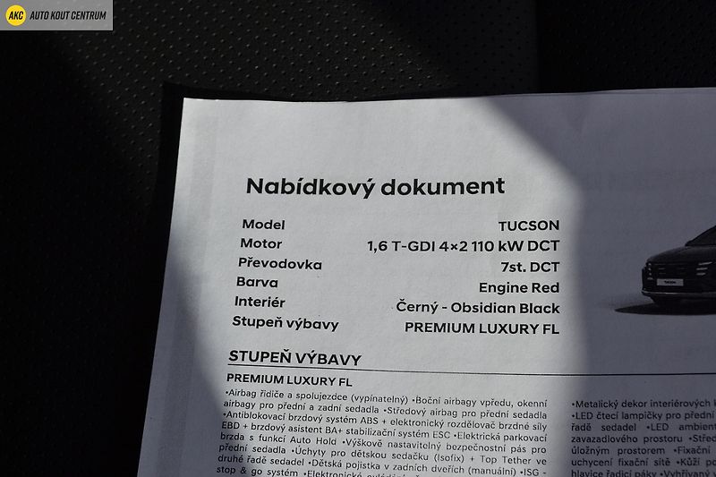 Hyundai Tucson 1.6T-GDI PREMIUM LUXURY 7DCT M - fotka 51 z 53