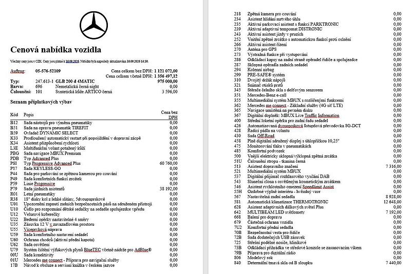 Mercedes-Benz GLB 200d 4M 1. Majitel - fotka 15 z 16