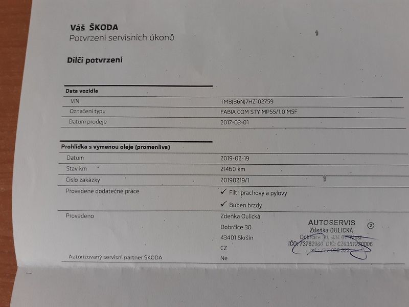 Škoda Fabia (2017) KOMBI 1.0 MPi ČR - fotka 33 z 34