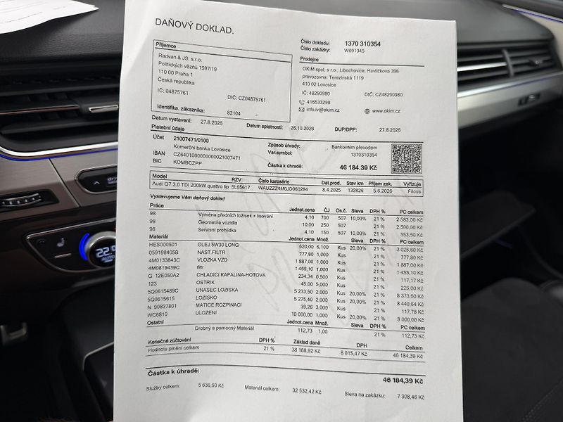 Audi Q7 3.0Tdi*200kw*CZ*DPH*S-Line* - fotka 43 z 47