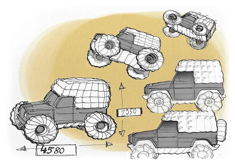 Project Mondo G spojuje ikonický Mercedes-Benz třídy G a charakteristické designové prvky módní značky s luxusním oblečením Moncler.