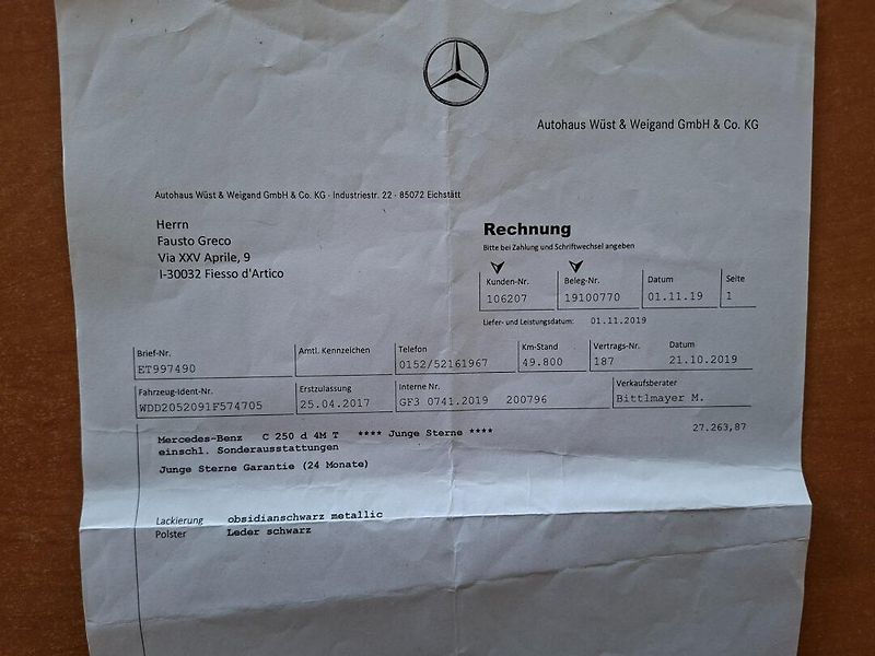 Mercedes-Benz Třídy C (2017) C 250d 150kW 4MATIC BURMESTER - fotka 46 z 50
