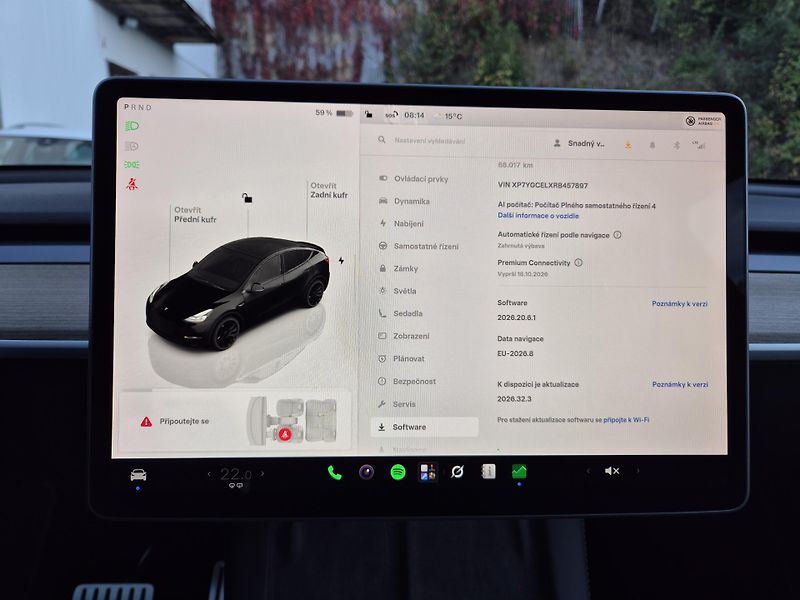 Tesla Model Y ZAMLUVENO !  393kw 21ALU 93,0% - fotka 34 z 48