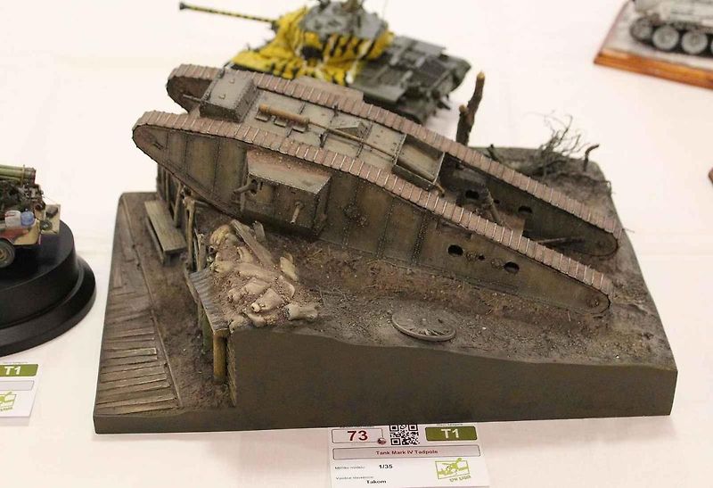 Vítězný model kategorie závodních vozů seniorů, Bugatti Type 35B Přemysla Bartoše. Se skutečným vozem si Eliška Junková dojela pro 5. místo při závodě Targa Florio 1928.