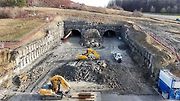 Tunel Homole na D35, leden 2025