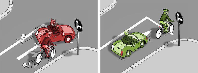 Cyklista versus motorista
