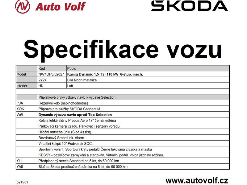 Škoda Kamiq Dynamic 1,5TSI 110kW - fotka 2 z 11