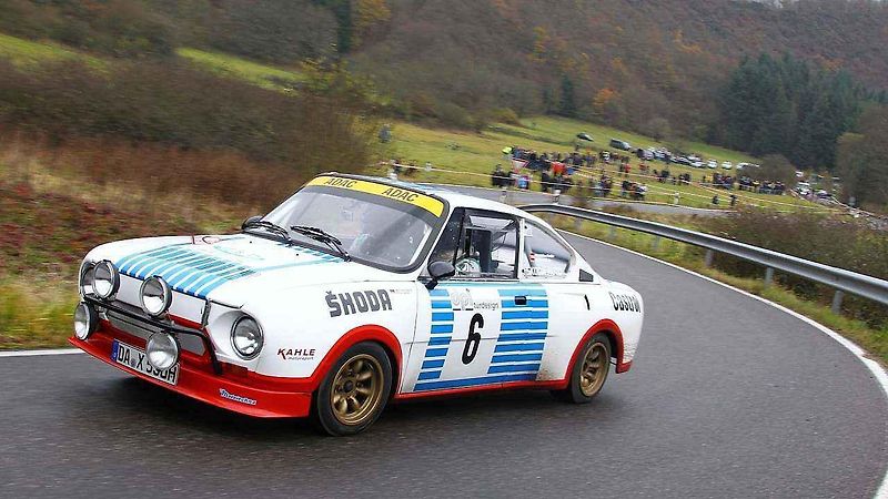 Škoda 130 RS na Rallye Monte Carlo v roce 1977.