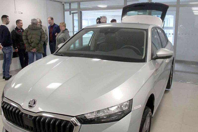 Trenažér v podobě Škody Scala v patře Klaudiánovy nemocnice.