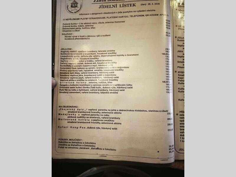 Motorest Zlatá studna.
