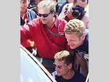Coulthard na startovním roštu seriálu Škoda Octavia Cup v roce 2000.