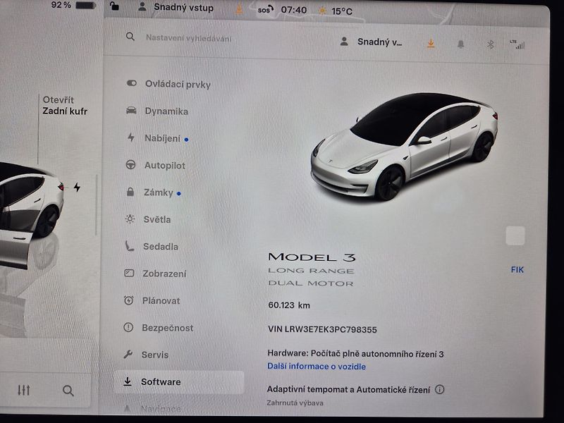 Tesla Model 3 LONG RANGE DUAL MOTOR TZ  95% - fotka 48 z 48