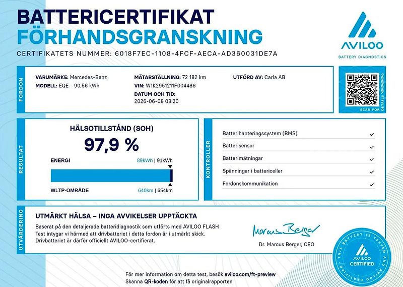 Mercedes-Benz EQE 350+ SoH 97% BLIS Tažné Kamera - fotka 2 z 26