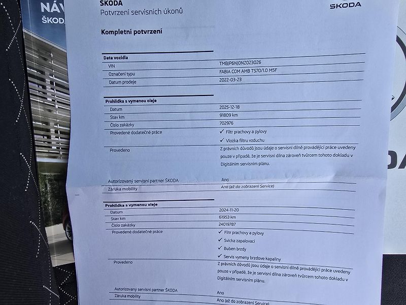 Škoda Fabia 1.0TSI 70KW TOUR SmartLink ČR  - fotka 32 z 32