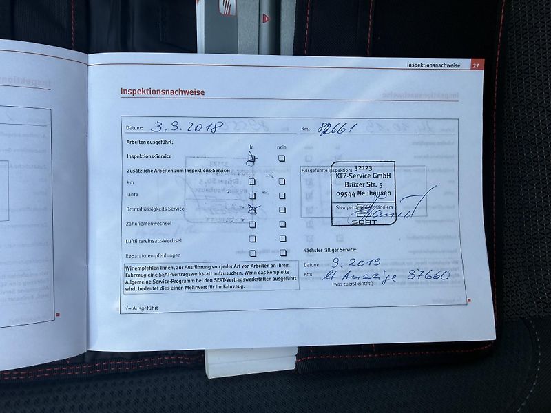 Seat Altea (2009) 1.6 i servisní knížka - fotka 35 z 40
