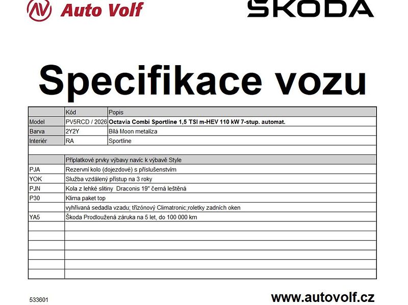 Škoda Octavia Sportline 1,5TSI 110kW - fotka 2 z 34