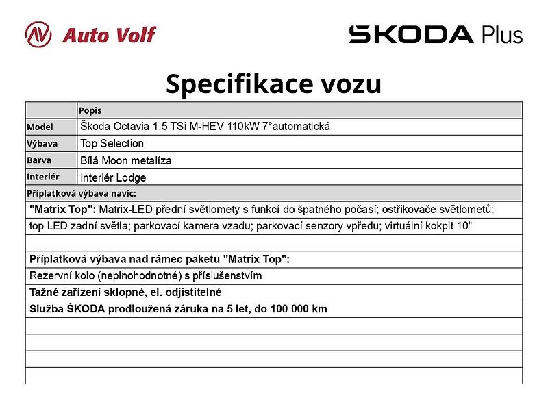 Škoda Octavia (2025) Top Selection 1.5TSi M-HEV 110 - fotka 6 z 33