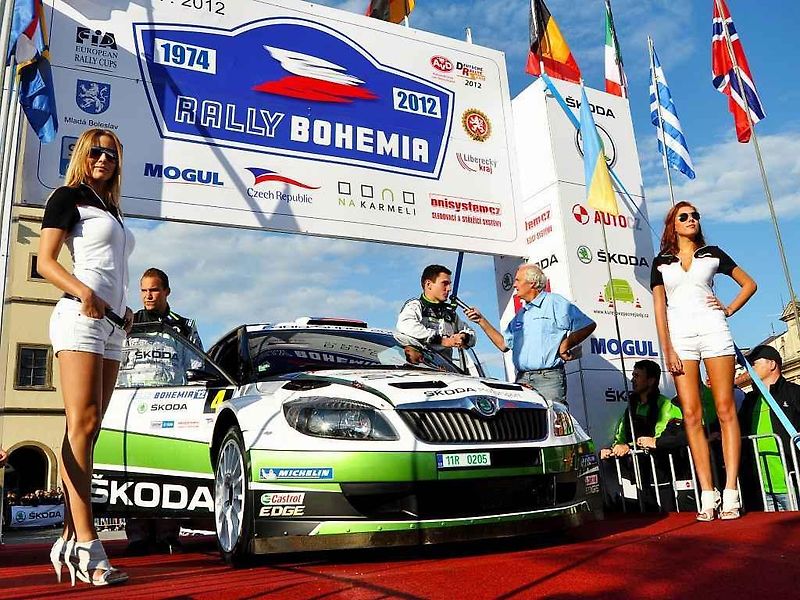 Posádka Semerád / Ceplecha na trati shakedownu Rally Bohemia 2012