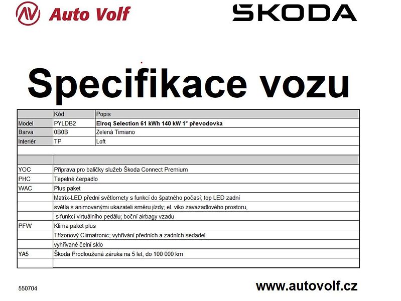 Škoda Elroq Selection 61kWh 140kW - fotka 2 z 15