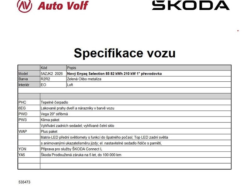 Škoda Enyaq Selection 85Kwh 210kW - fotka 2 z 11