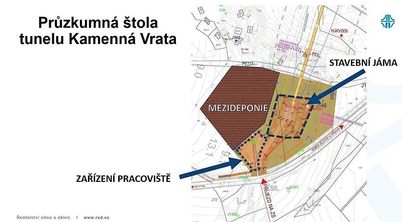 Vizualizace portálu tunelů Kamenná Vrata.