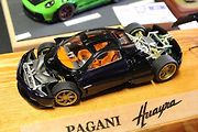 Detail na model Pagani Huayra v měřítku 1:24 na výstavě v Telnici.