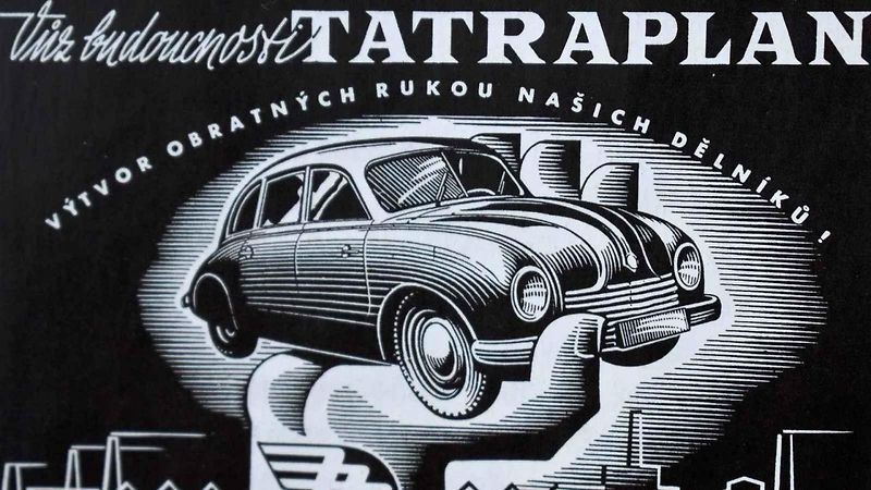 Jeden z dochovaných Tatraplanů v Technickém muzeu v Kopřivnici