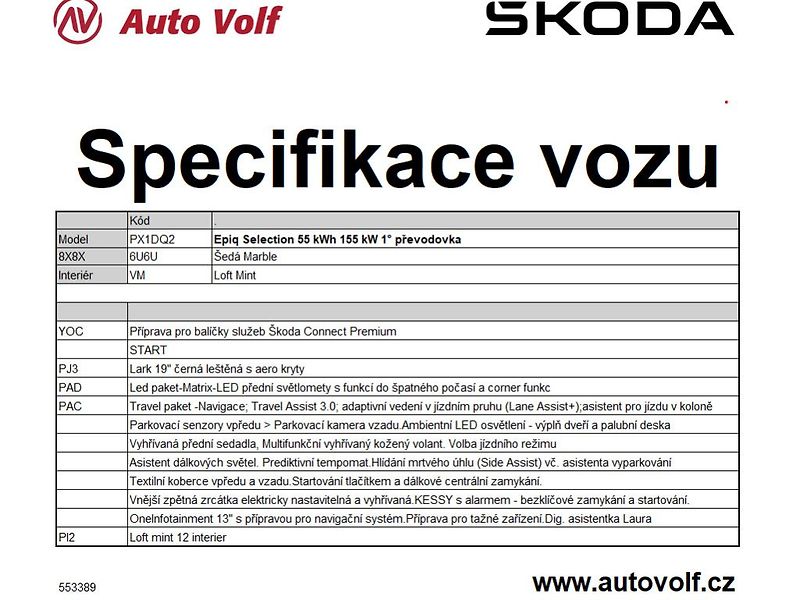 Škoda Epiq Edice Start (Selection) 55kWh - fotka 2 z 11