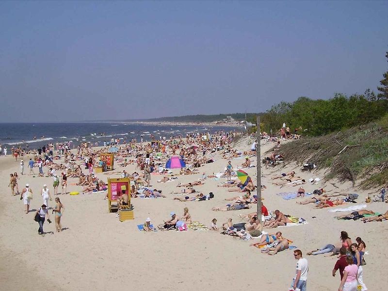 Pláž v letovisku Palanga je dlouhá necelých 20 kilometrů.