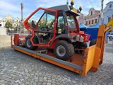 Tak vypadaly hrátky s těžkou silniční technikou na náměstí v Havlíčkově Brodě. Podívejte se