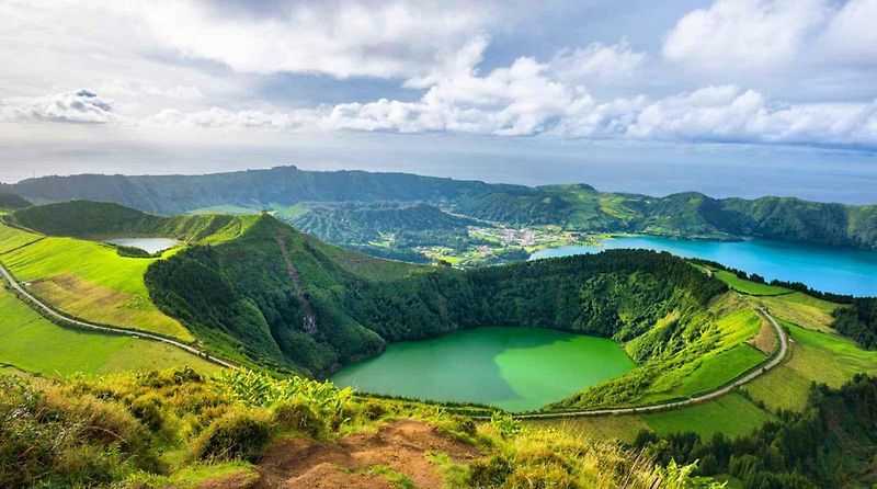 Sopečné jezero Lagoa do Fogo.