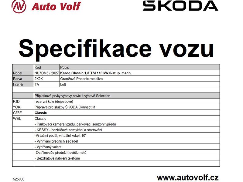 Škoda Karoq Classic 1,5TSI 110kW - fotka 2 z 11