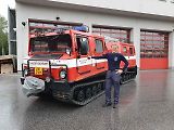 Velitel Radek Musil se strojem Hägglunds Bandvagn 206