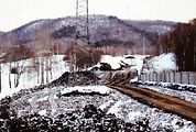 Foto z výstavby Polygonu Most v roce 2004.