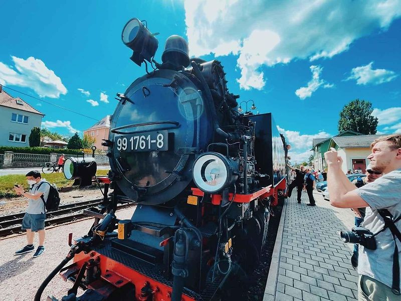 Odraz Moritzburgu na hladině vodní plochy.