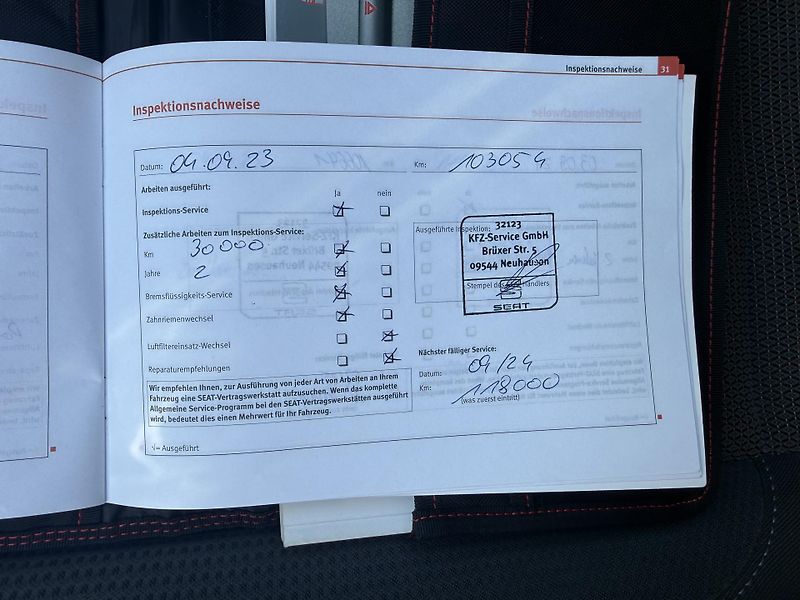 Seat Altea (2009) 1.6 i servisní knížka - fotka 39 z 40