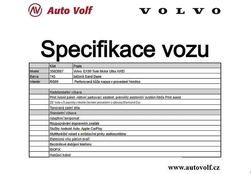 Volvo EX90 ULTRA TWIN MOTOR 335kW - fotka 2 z 30