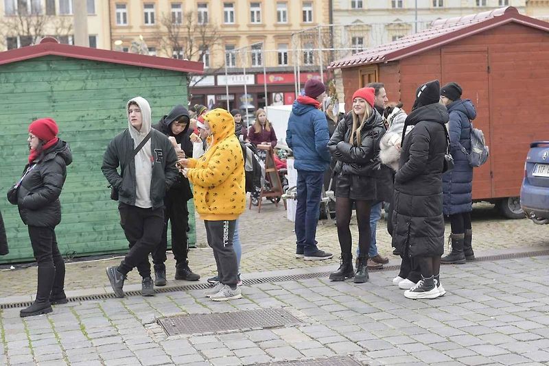 Štědrodenní motorkářská vyjížďka se srazem na Karlově náměstí v Kolíně.