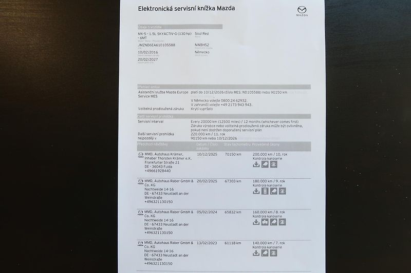 Mazda MX-5 1,5 G130 Centr-Line, kam.,temp - fotka 31 z 32