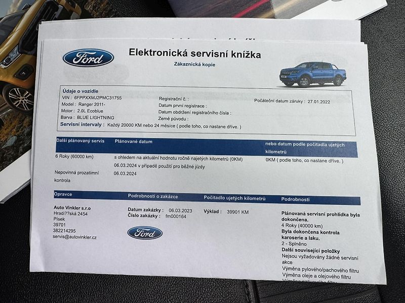 Ford Ranger Limited 157kw + tažné z. - fotka 47 z 54