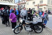 Z příjezdu spanilé jízdy motocyklů do Poděbrad.