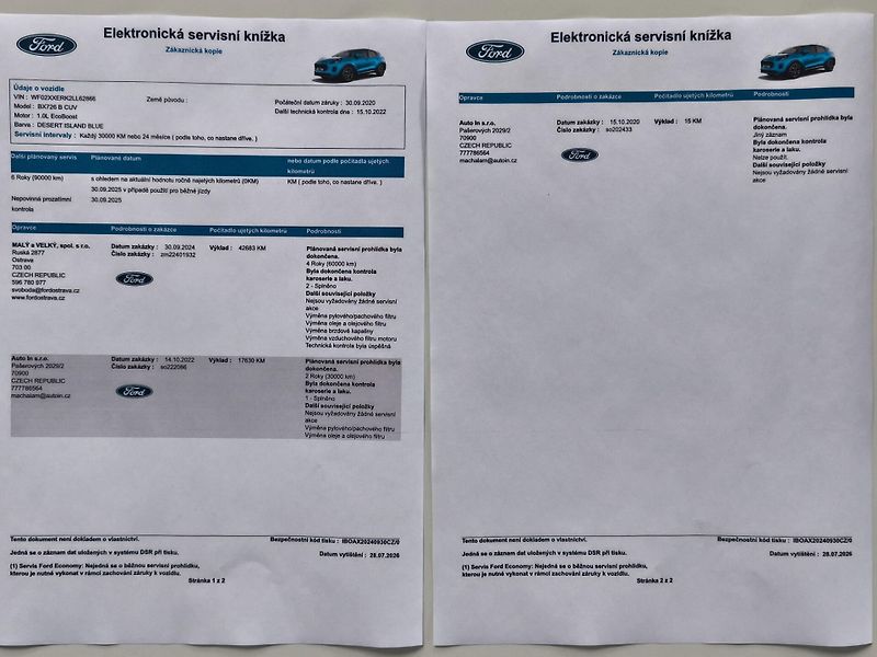 Ford Puma (2020) Titanium, ČR, servis - fotka 28 z 28