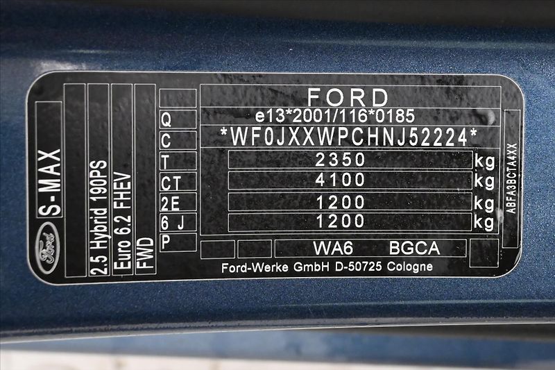 Ford S-MAX 2,5 Hybrid 140 kW AT Záruka až - fotka 12 z 30