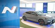 Oslavy 10. výročí zahájení sériové výroby automobilky Hyundai, 2. listopadu 2018 v Nošovicích. Na snímku Hyundai i30 Fastback N.