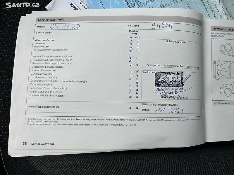 Škoda Rapid (2013) 1.2 TSi 63 KW servisní kniha - fotka 33 z 35
