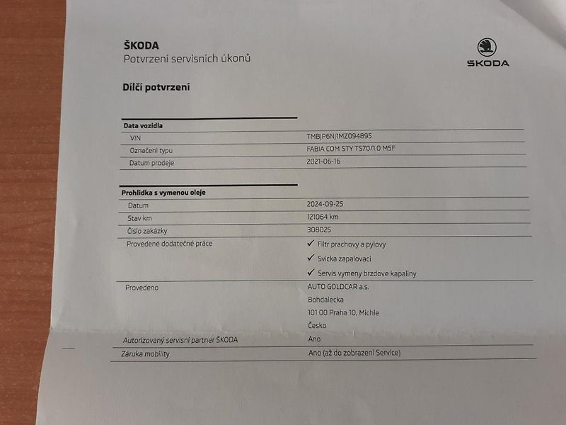 Škoda Fabia (2021) KOMBI 1.0 TSi STYLE - fotka 33 z 36