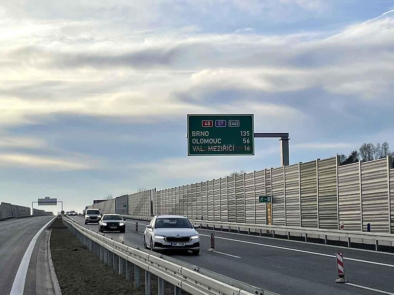 Zprovoznění nového úseku D48 u Nového Jičína, 19. 12. 2024.